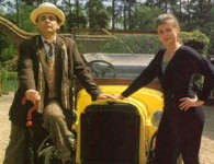 7th Doctor, Bessie (car) and Ace. 