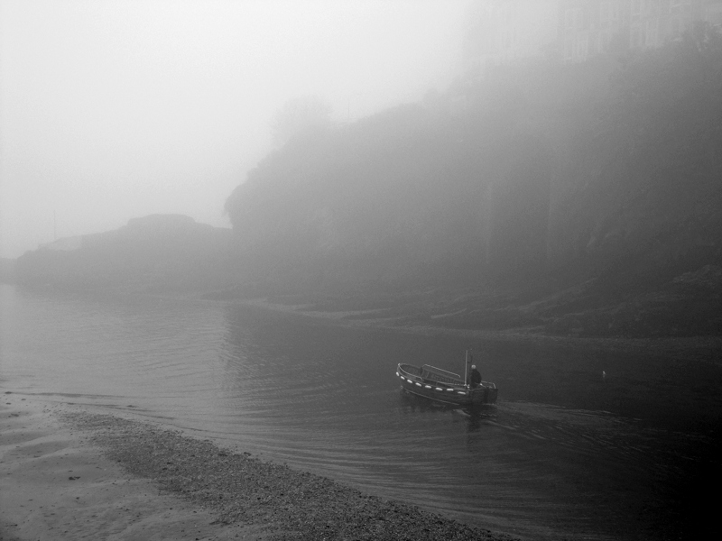 The ferryman ventures out, into the fog...