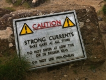 Strong currents at Kynance Cove.