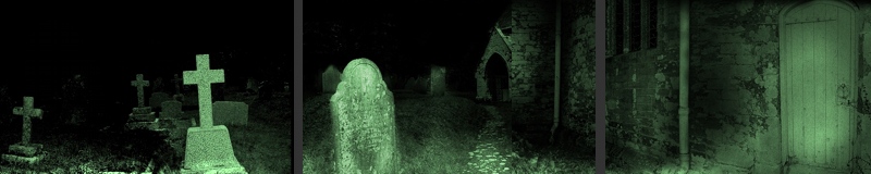 Night-Vision Footage of a 'haunted' Church Yard.