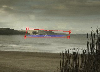 A 'hidden geometry' island, out at sea.