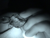 One of many 'thrown' stones.