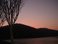 The wooded hillsides of the Blackentrack Woods.