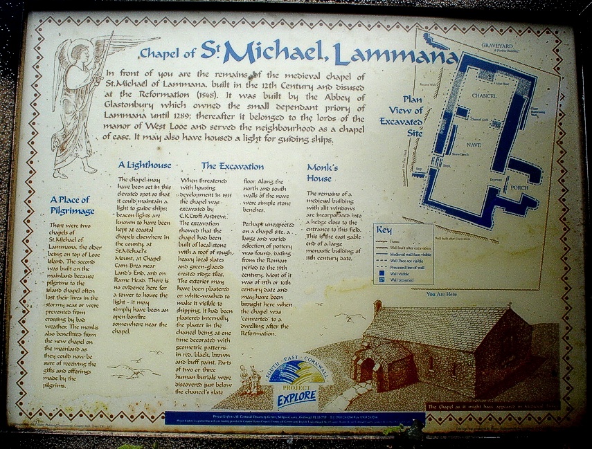 An informative noticeboard provides info about the 'Lammana Chapel',<br>
 but you still have to climb the hill to see it!