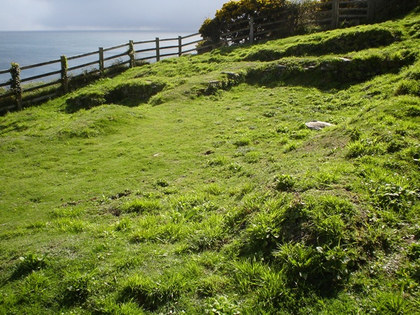 The ruins of the 'Lammana Chapel', above Hannafore Point, near Looe, in Cornwall.